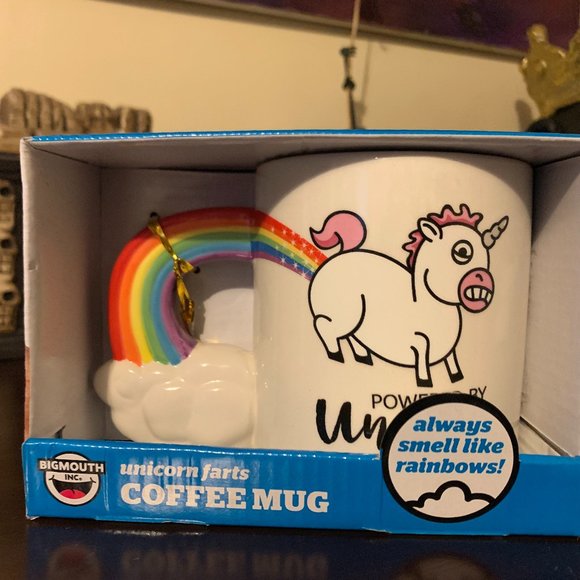 Unicorn Mug, Ceramic Mug, Rainbow Mug, Big Mouth Mug, Big Coffee Mug, 20oz mug - Picture 4 of 6
